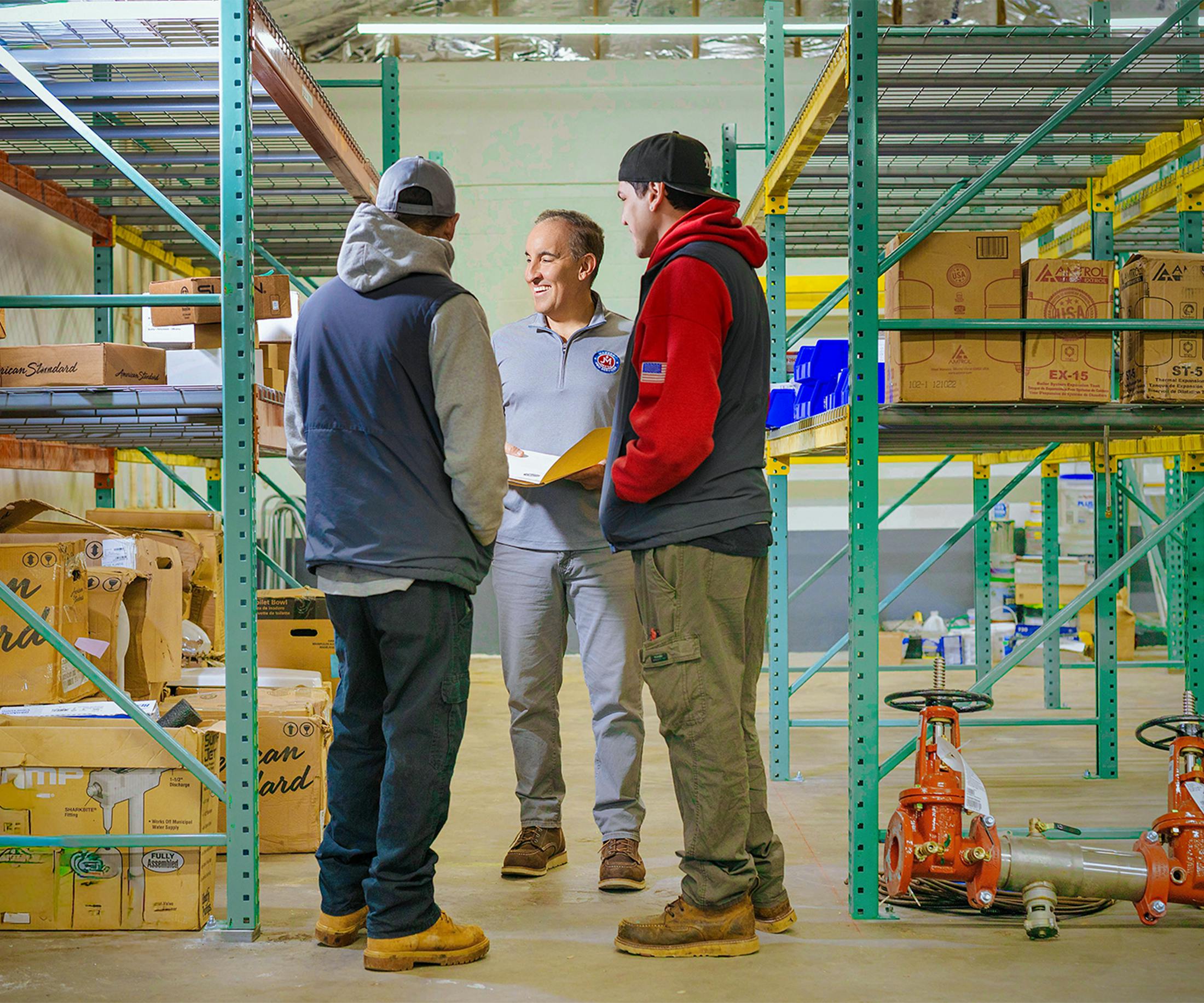 employees in the warehouse