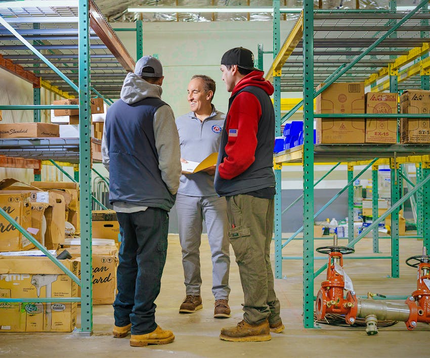 employees in the warehouse