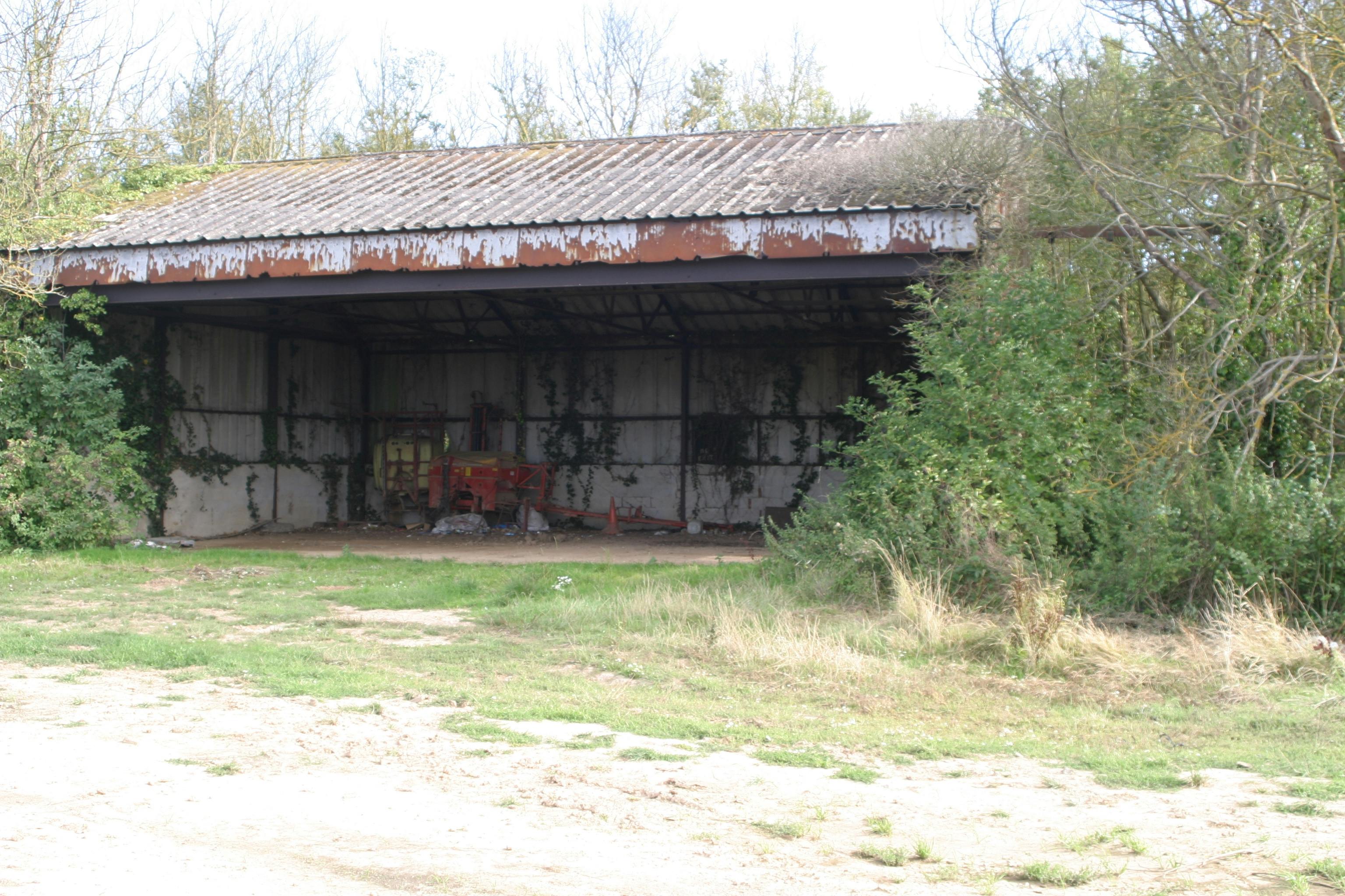 Image of the RAF Selsey aircraft hangar from 2006