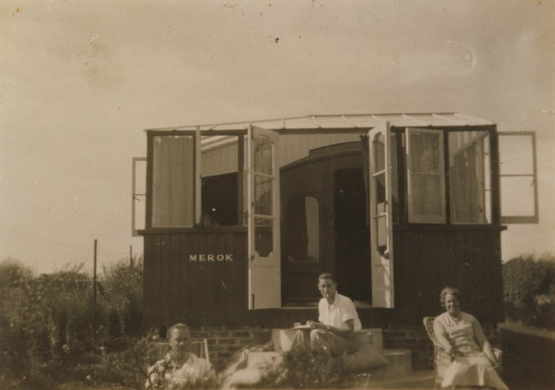 Railway Carriage Holiday Home, Mid 20th Century, courtesy of Selsey Photo Archive Railway Carriage Holiday Home, Mid 20th Century, courtesy of Selsey Photo Archive