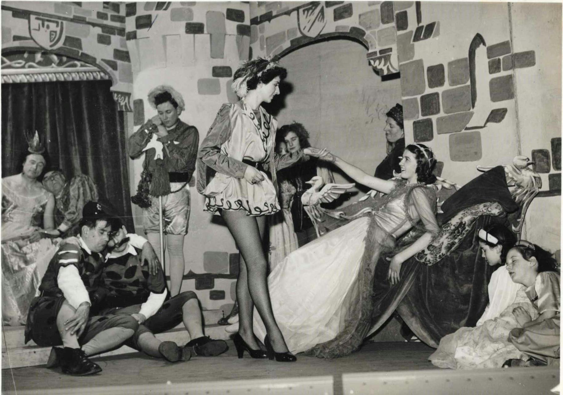 S.C.A.M.P.S performance of Sleeping Beauty in 1955 with the cast on stage 