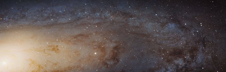 Close up image of the Adromeda Galaxy