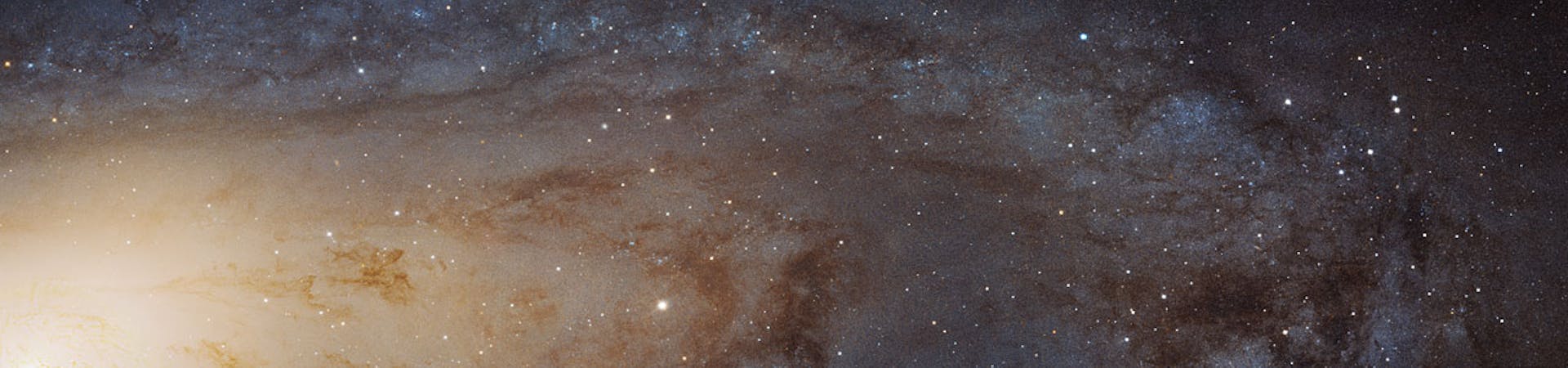 Close up image of the Adromeda Galaxy
