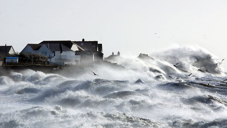 Storm Eleanor at West Beach Huge waves crash in front of houses at West Beach during Storm Eleanor, courtesy of Coastal JJ
