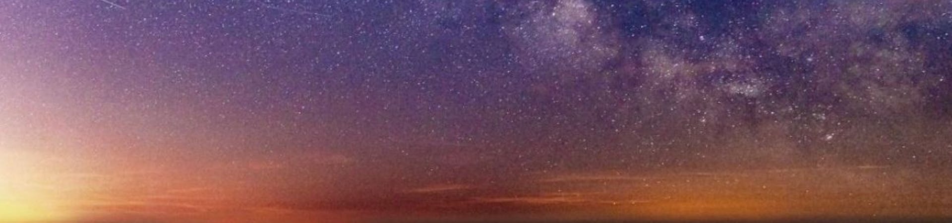 The Milky Way showing in the skies above the sea at East Beach
