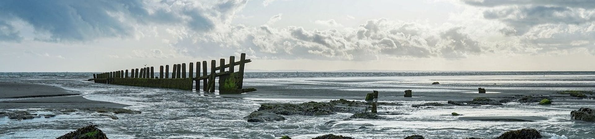 RSPB Medmerry Beach at Low tide