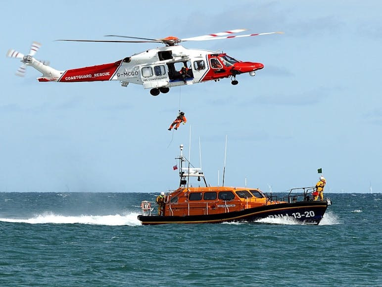 RNLI Selsey Lifeboat Out on the Sea, courtesy of CoastalJJ RNLI Selsey Lifeboat Out on the Sea, courtesy of CoastalJJ