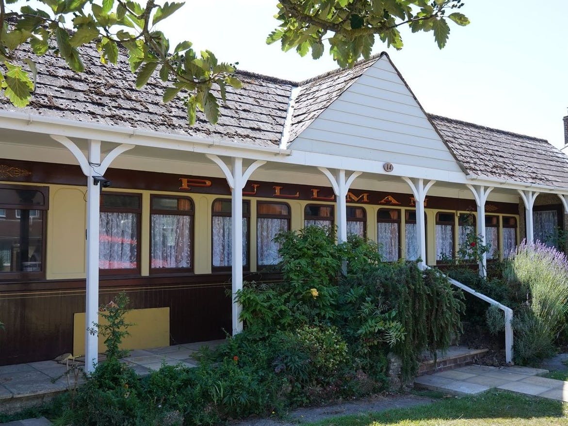 Image of a Pullman Railway Carriage Cottage at East Beach, Selsey