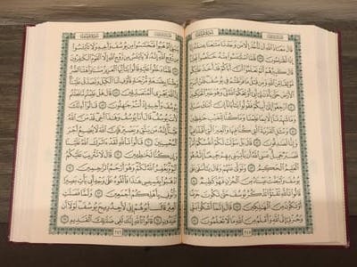 Image of pages in the koran 