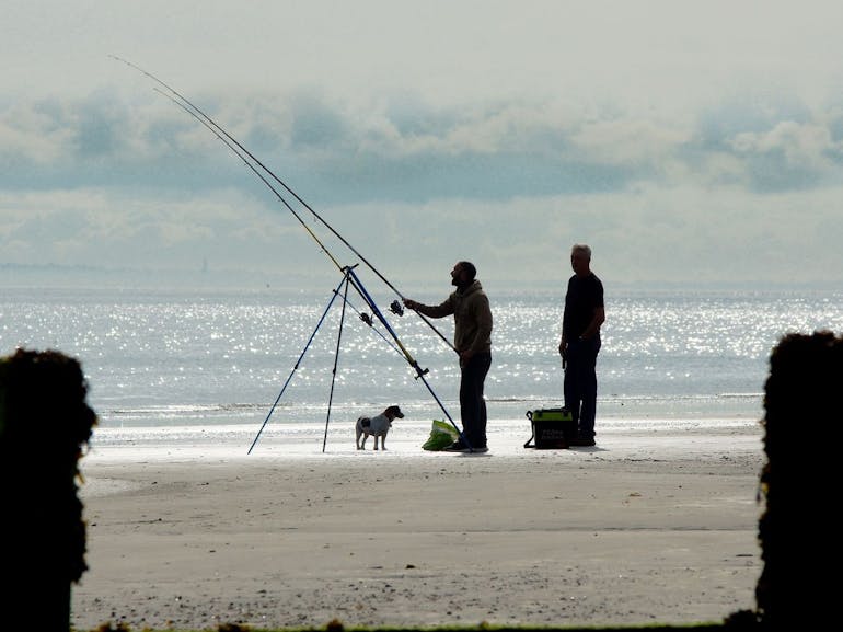 Sea Anglers at West Beach, courtesy of CoatalJJ Sea anglers at West Beach