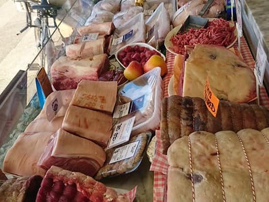 Ian Francis and Sons' selection of meat on offer in their premises including pork, sausages, mince, lamb and beef on display. 