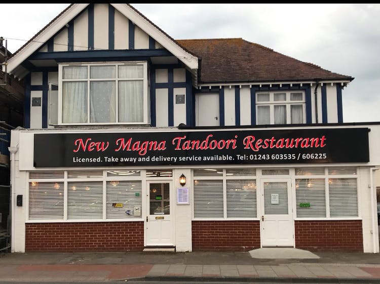 The frontage of the New Magna Tandoori Restaurant 