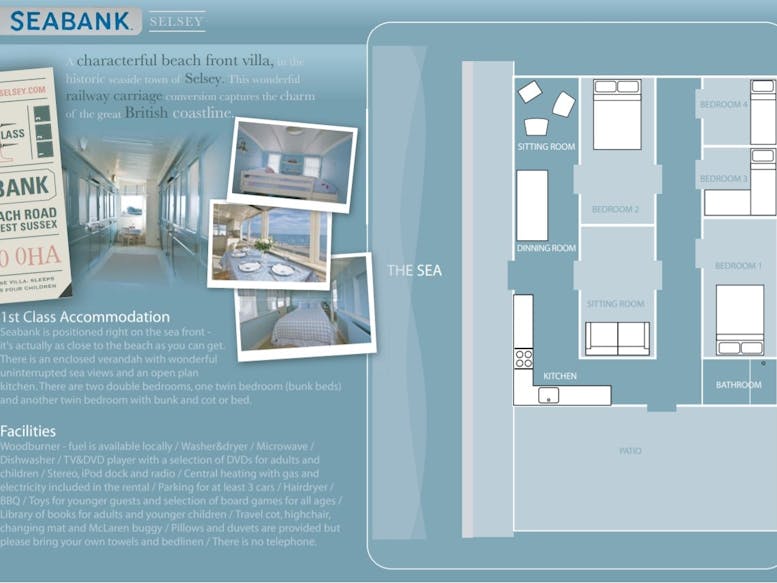 Seabank Layout This shows the layout plan of Seabank and information about its accommodation and facilities