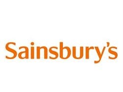 Sainsbury's logo made up of orange writing