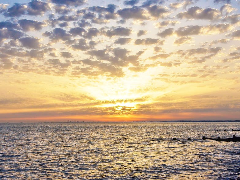 Sea Waters off Selsey, courtesy of Coastal JJ Sunrise over the sea off Selsey