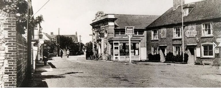 Histrotical photograph showing Selsey Pavilion on Selsey High Street