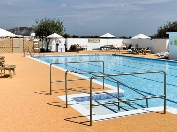 Photograph of the outside swimming pool at Selsey Counrty Club