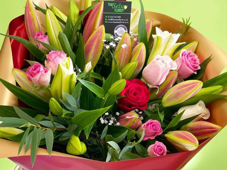 Photograph of a flower display