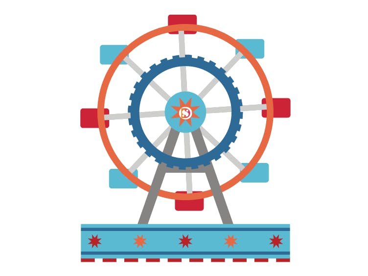 Illustration of a big wheel