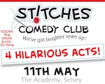 Promotional poster for Stitches Comedy Club