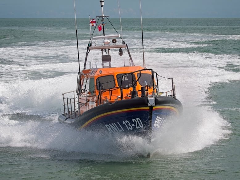 RNLI Selsey Shannon Class courtesy of RNLI Selsey Photograh of Selsey's off shore Shannon Class lifeboat