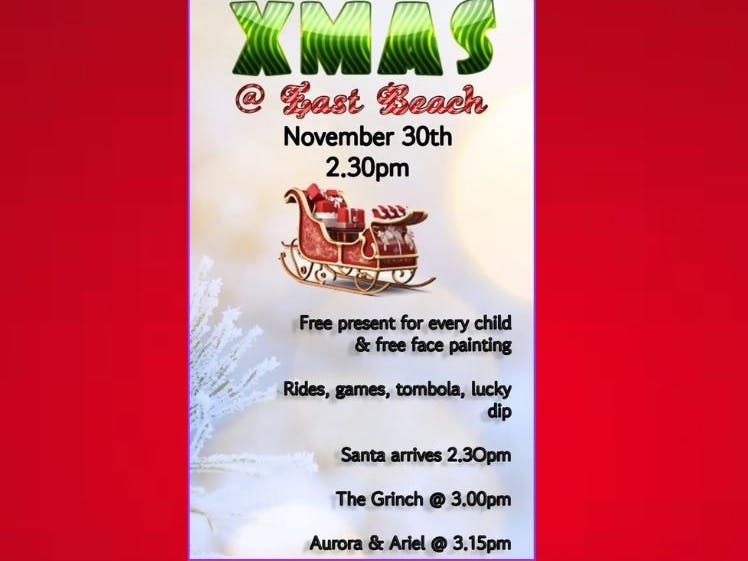Xmas at East Beach 30 November 2:30pm till 5pm