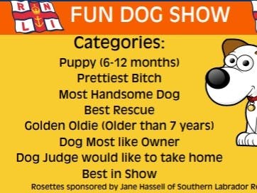 Fun Dog Show courtesy RNIL Selsey Poster for Fun Dog show