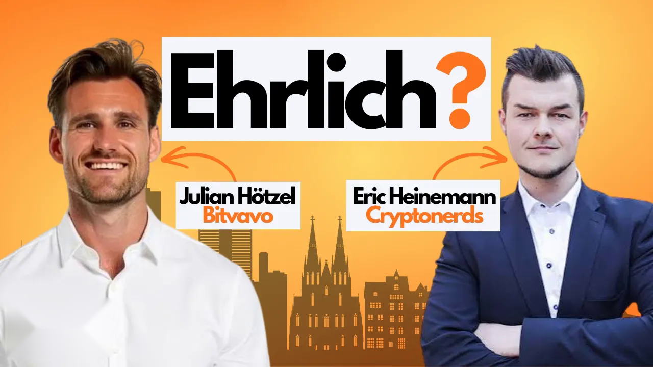 Eric Heinemann (CryptoNerds) und Julian Hötzel (Bitvavo) sprechn über wem Privatanleger am Kryptomarkt  trauen können.