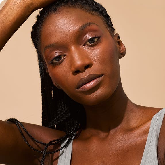 woman with braided hair
