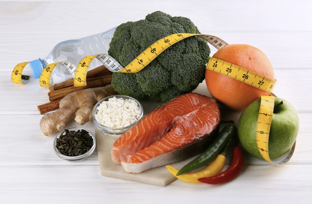 food and measuring tape