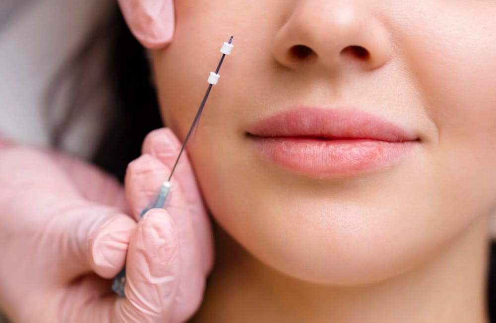 woman about to get a nonsurgical treatment