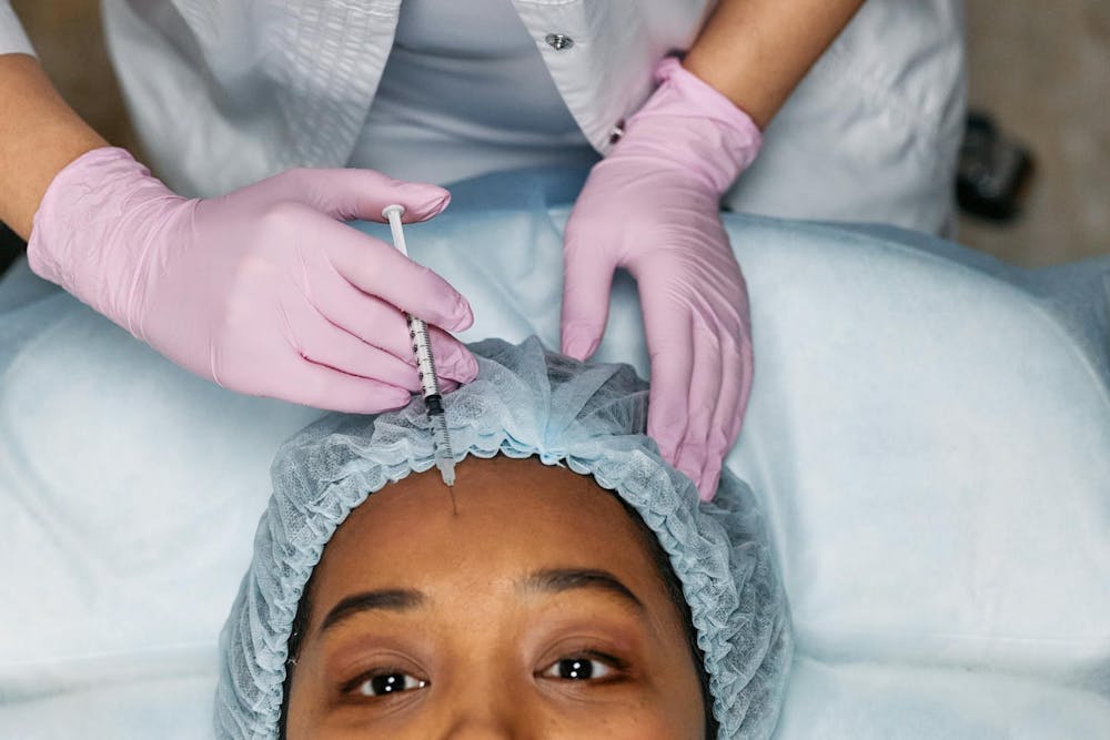 person getting an injectable treatment