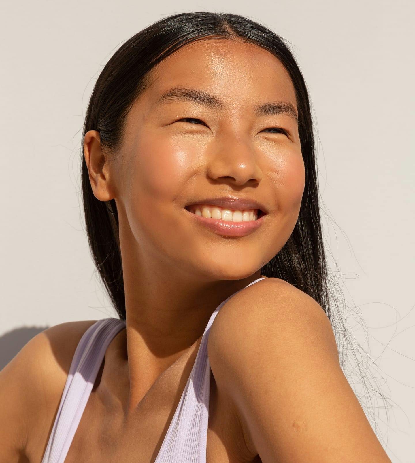 woman smiling