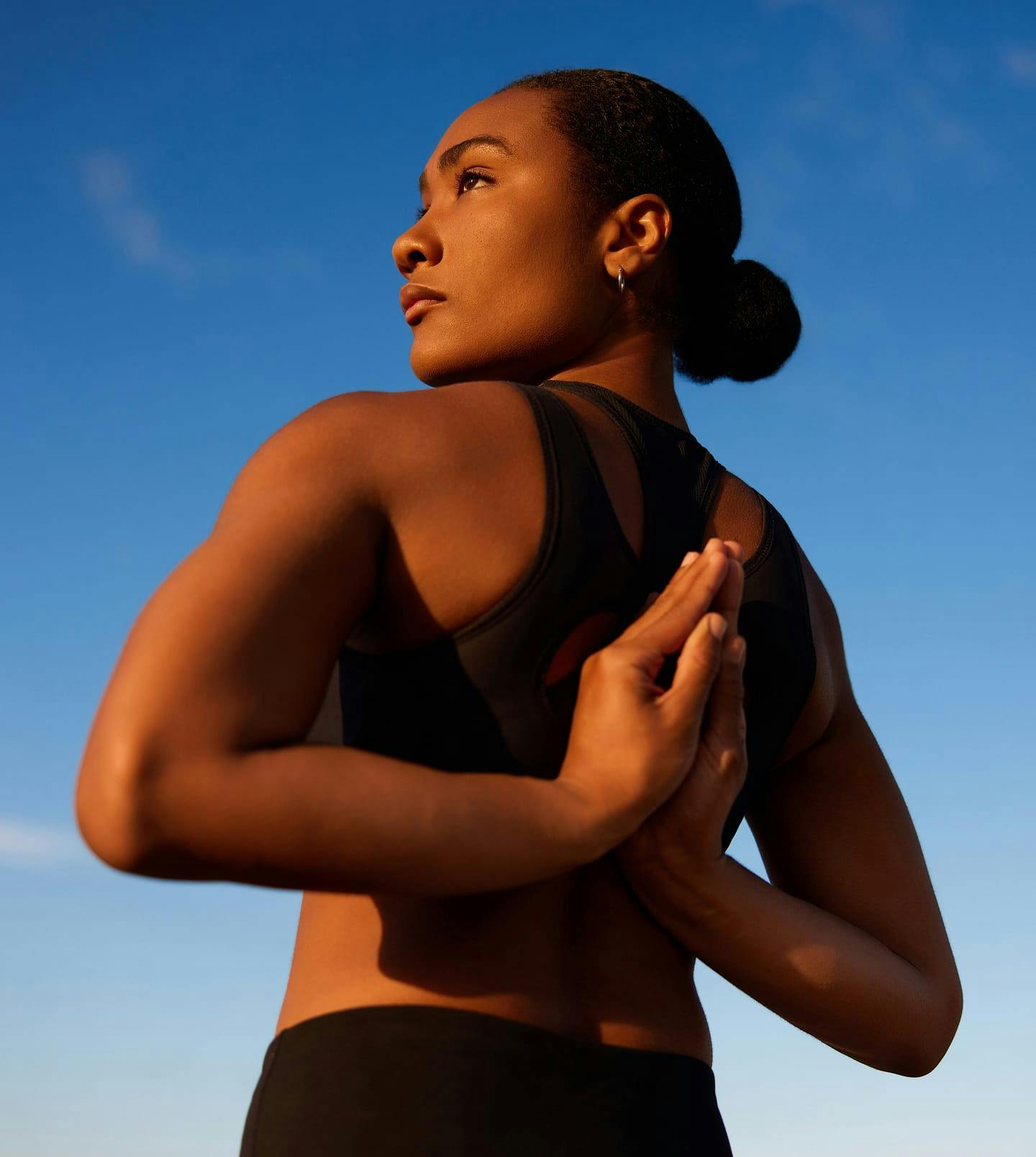woman stretching