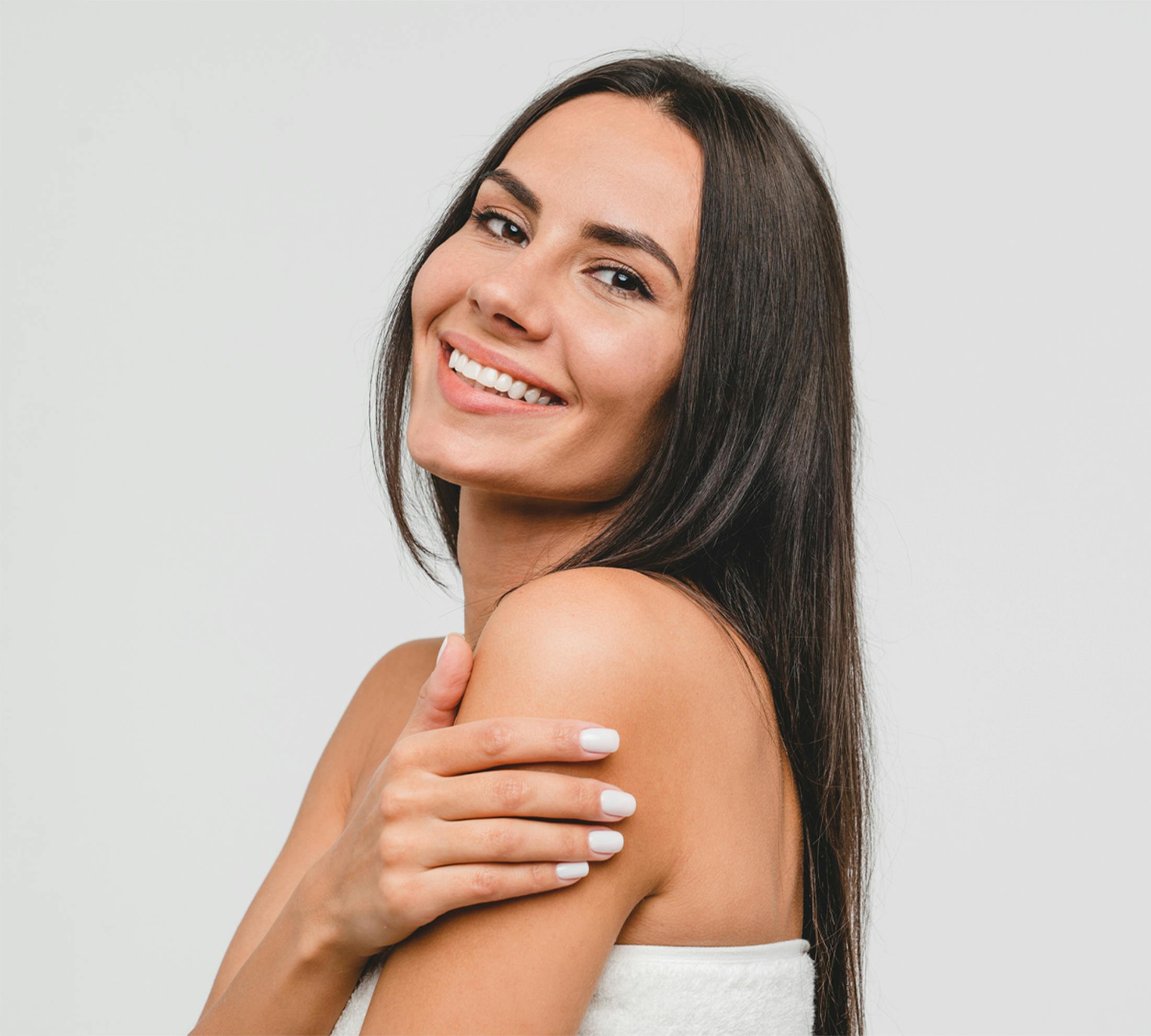 Woman smiling