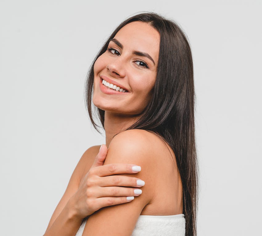 Woman smiling