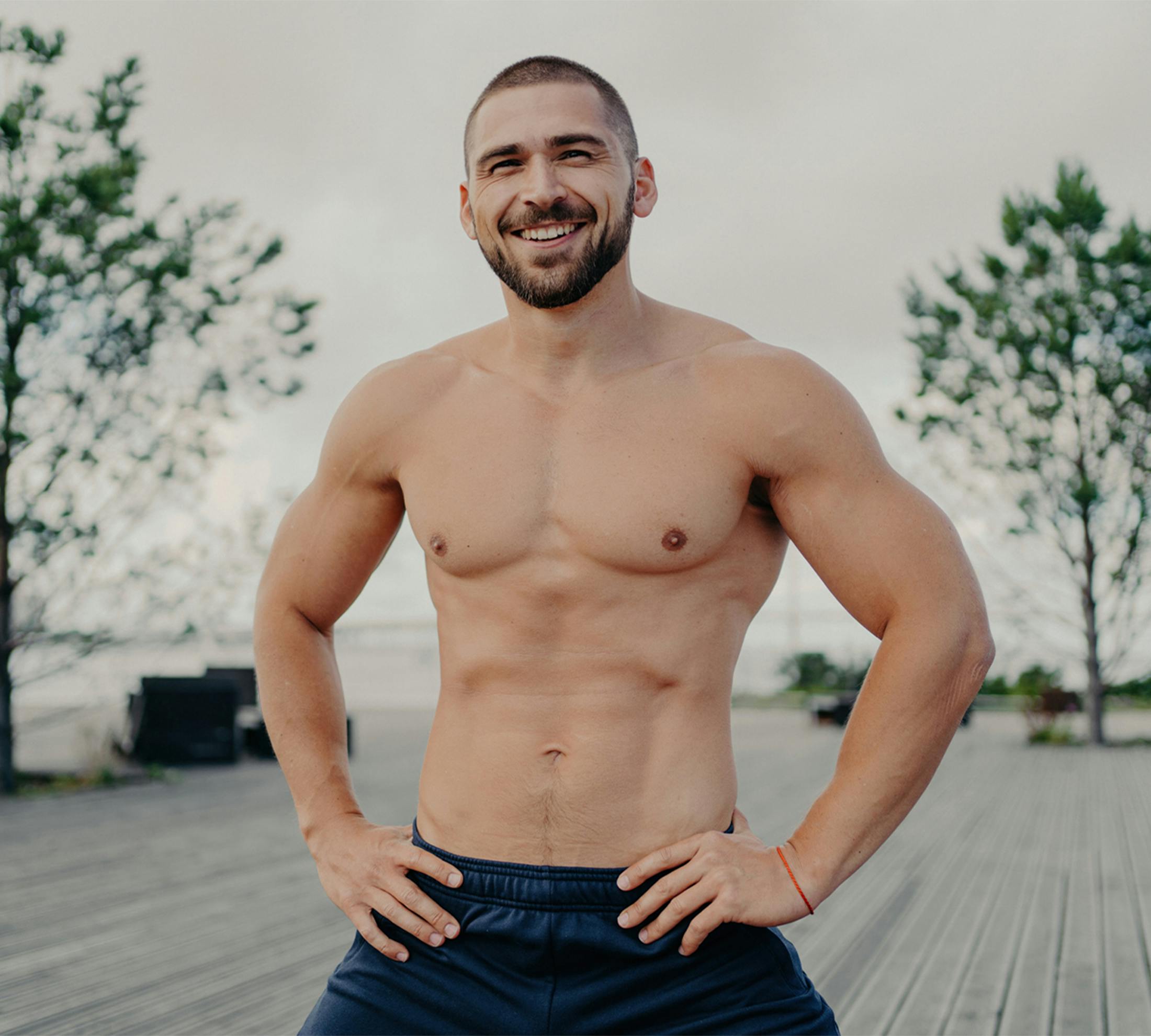Man smiling outside