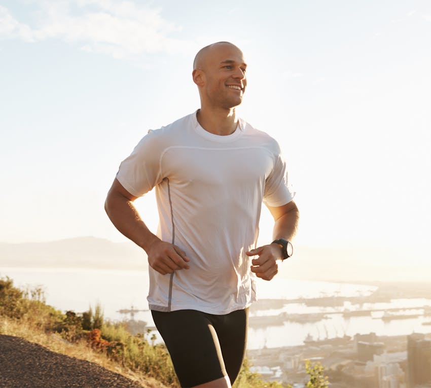 man running outdoors