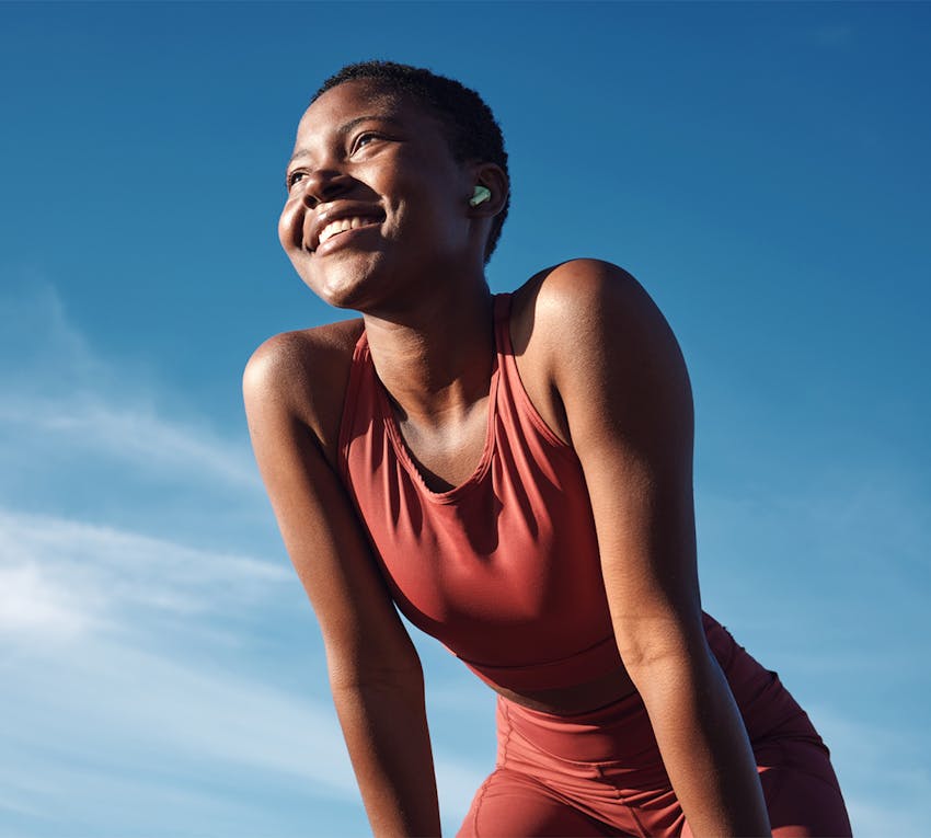 Woman smiling