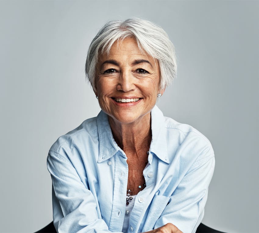 Older woman smiling