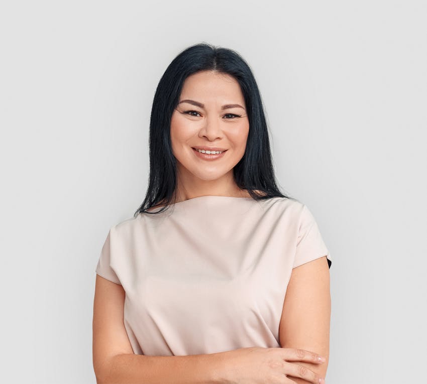 woman smiling