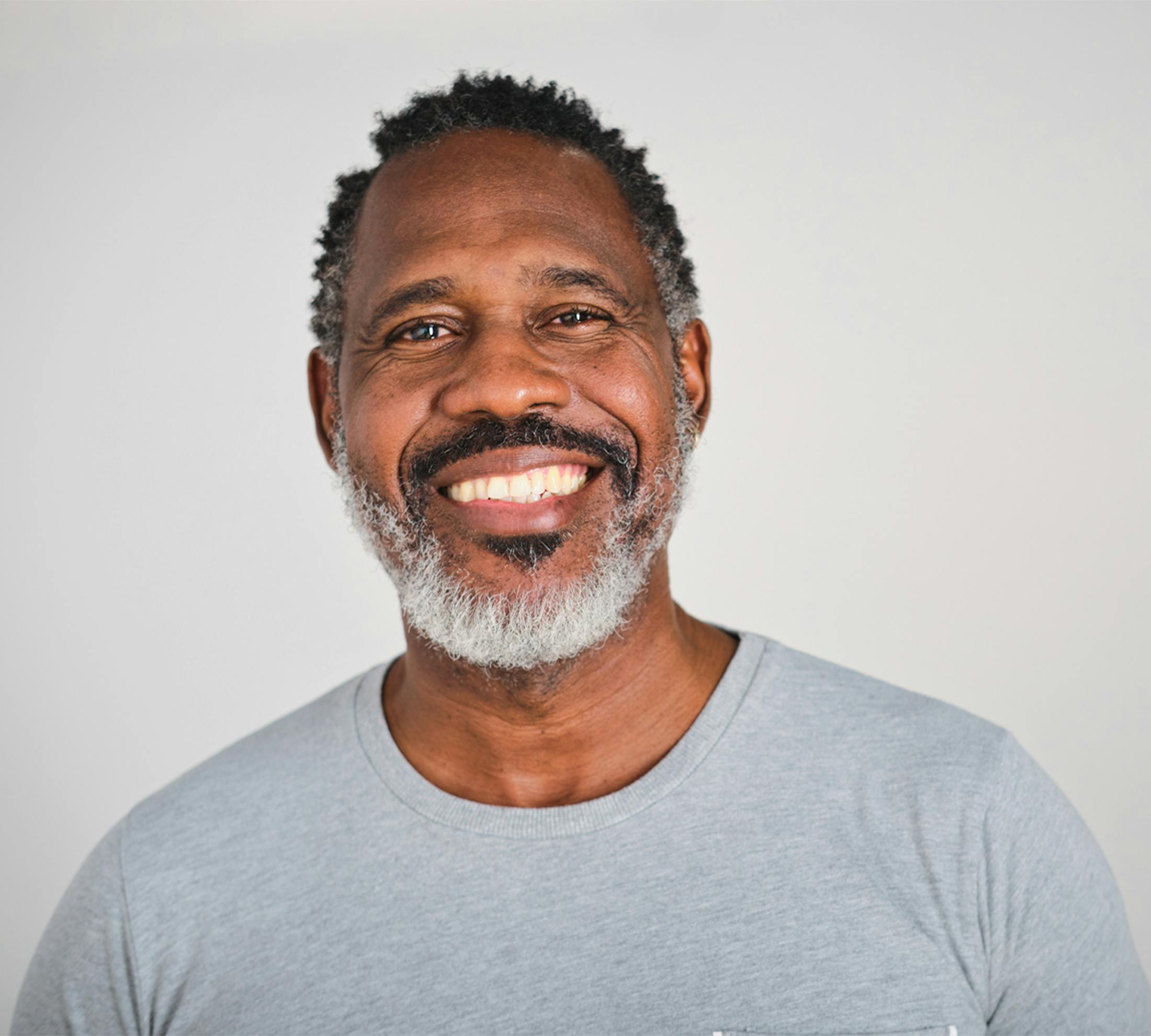 older man smiling