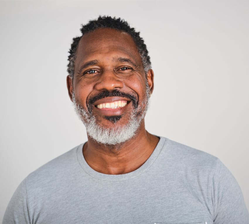 older man smiling
