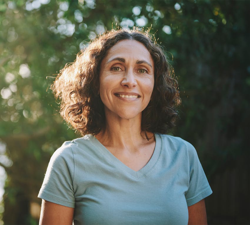 Woman smiling