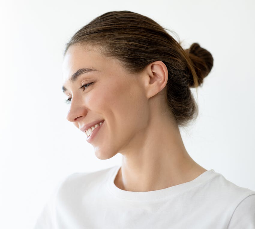 woman smiling
