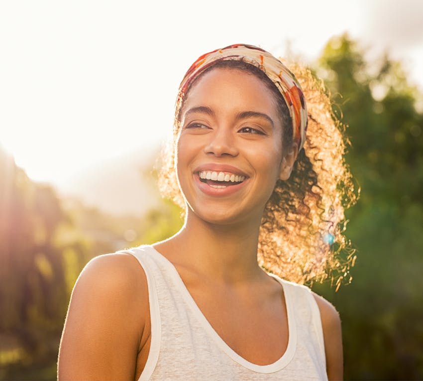woman smiling