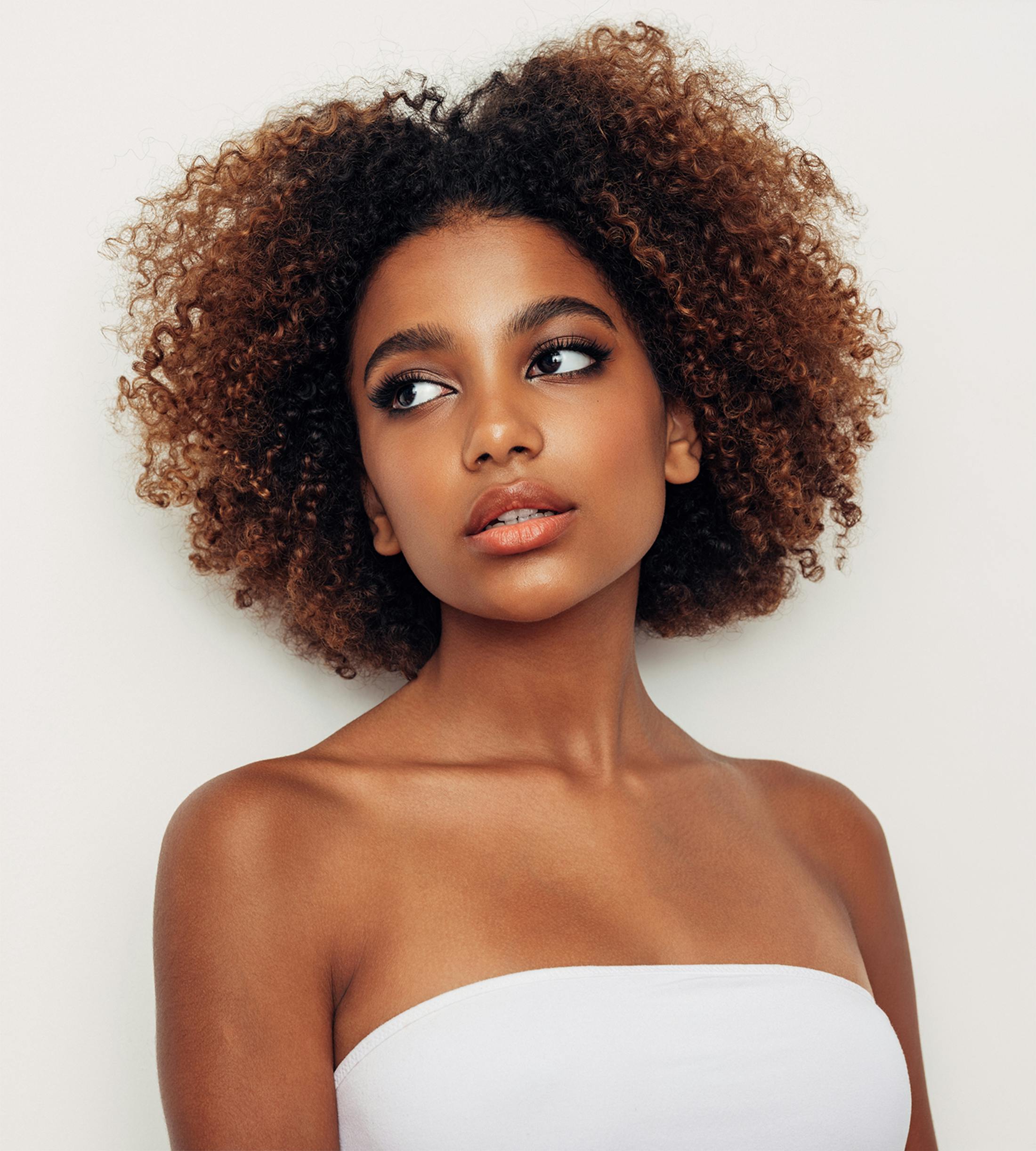 woman looking to the side