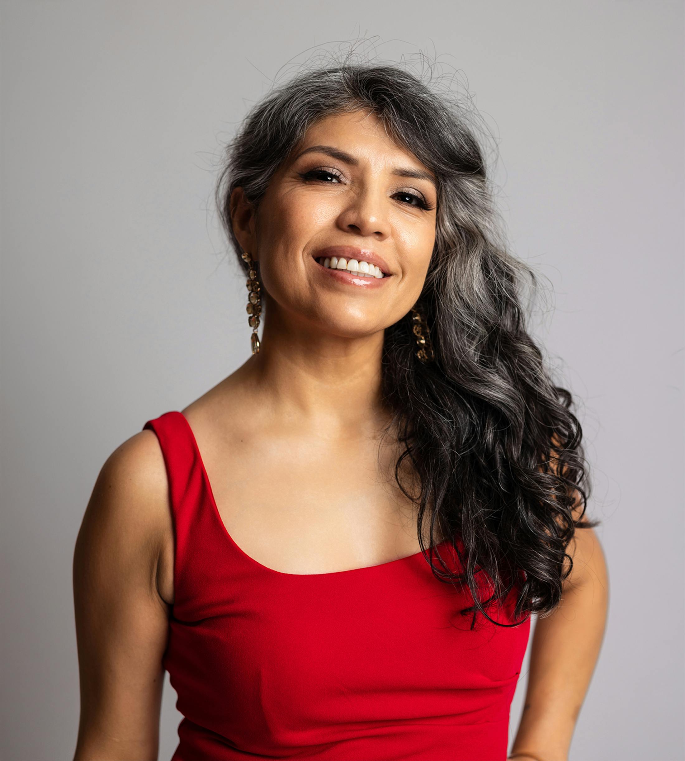 older woman smiling