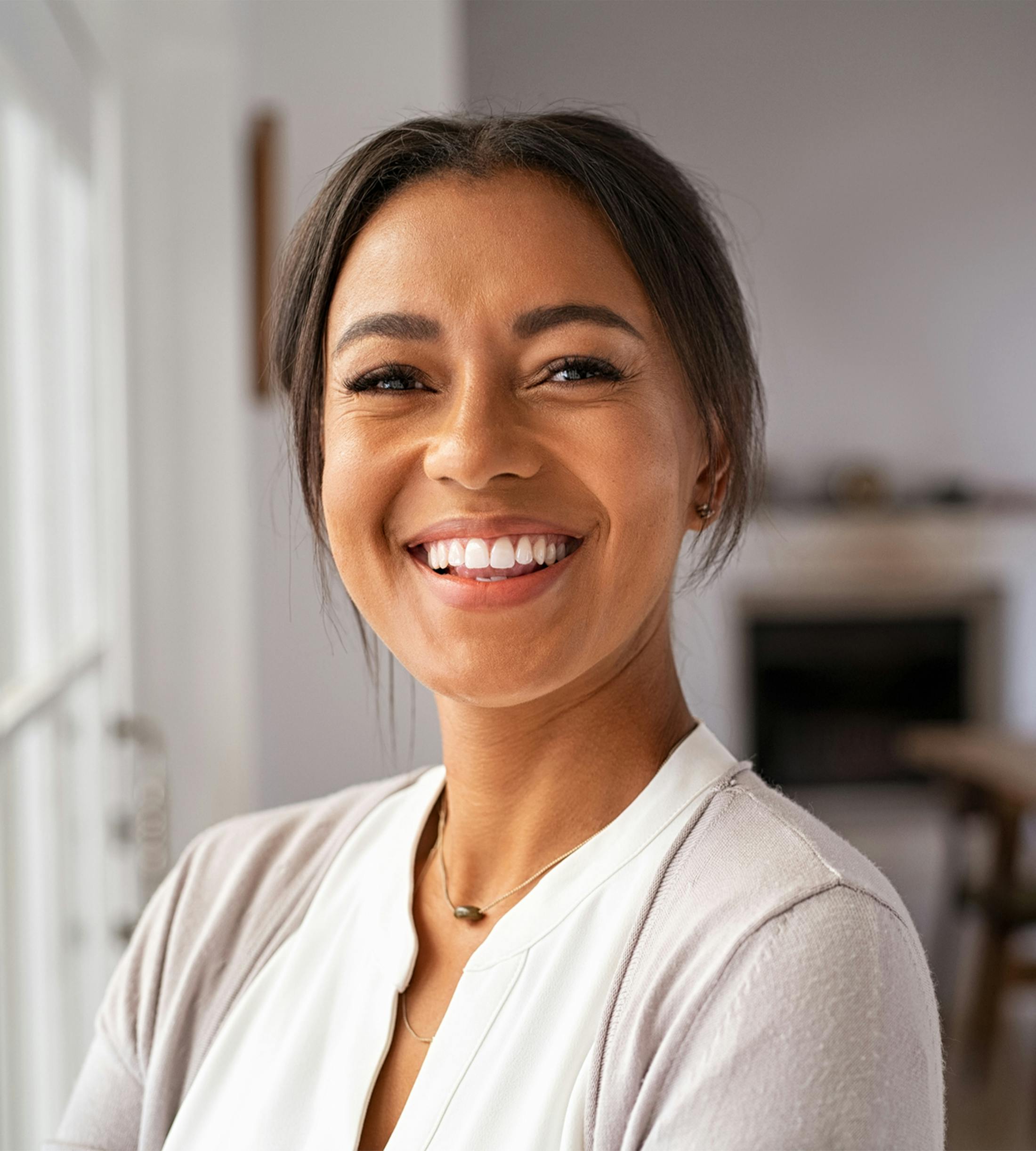 woman smiling