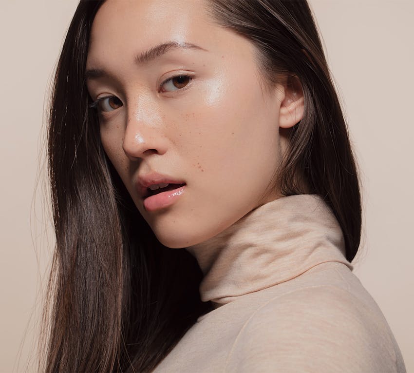 woman with clear skin
